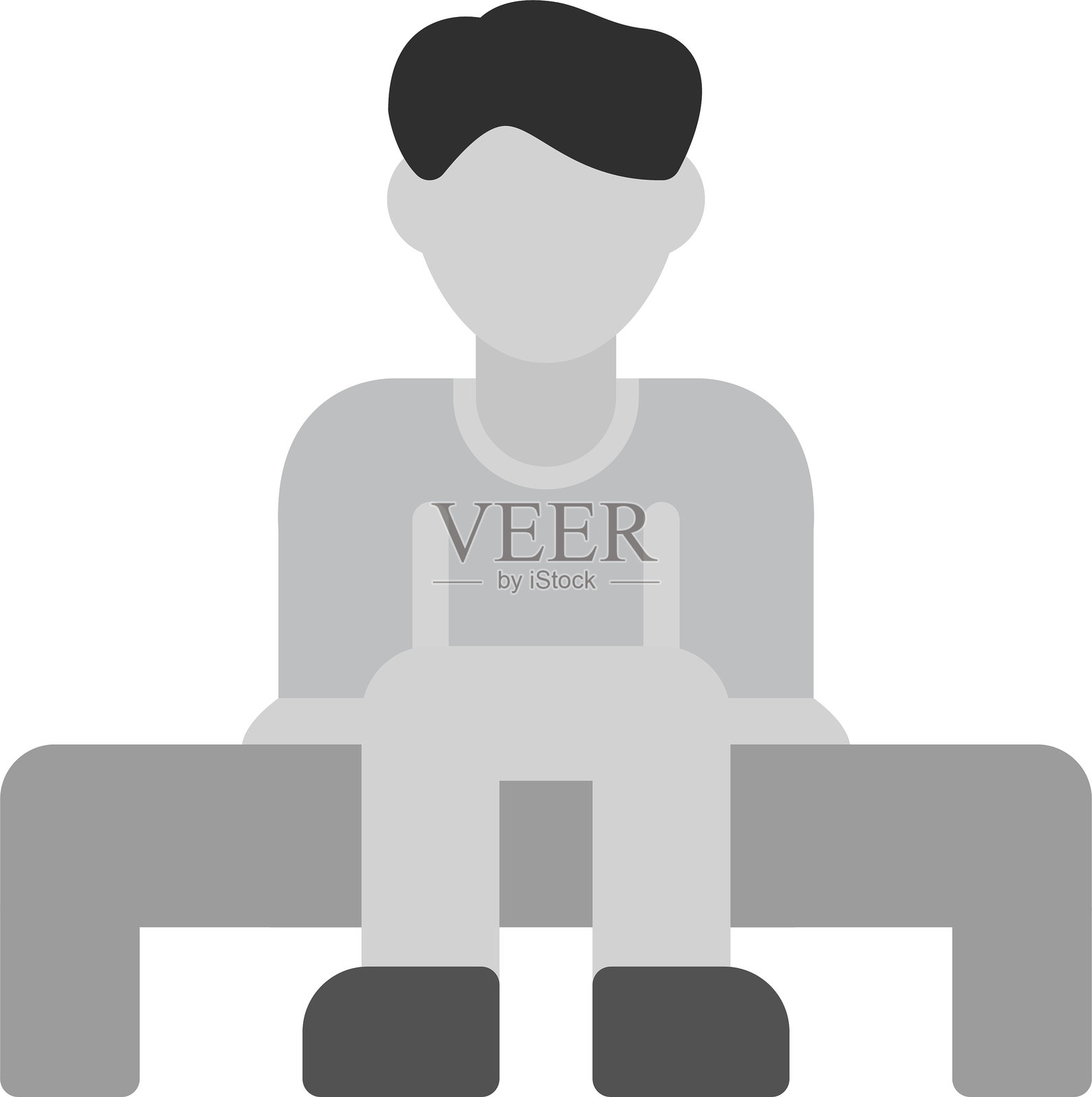 孤独图标插画图片素材