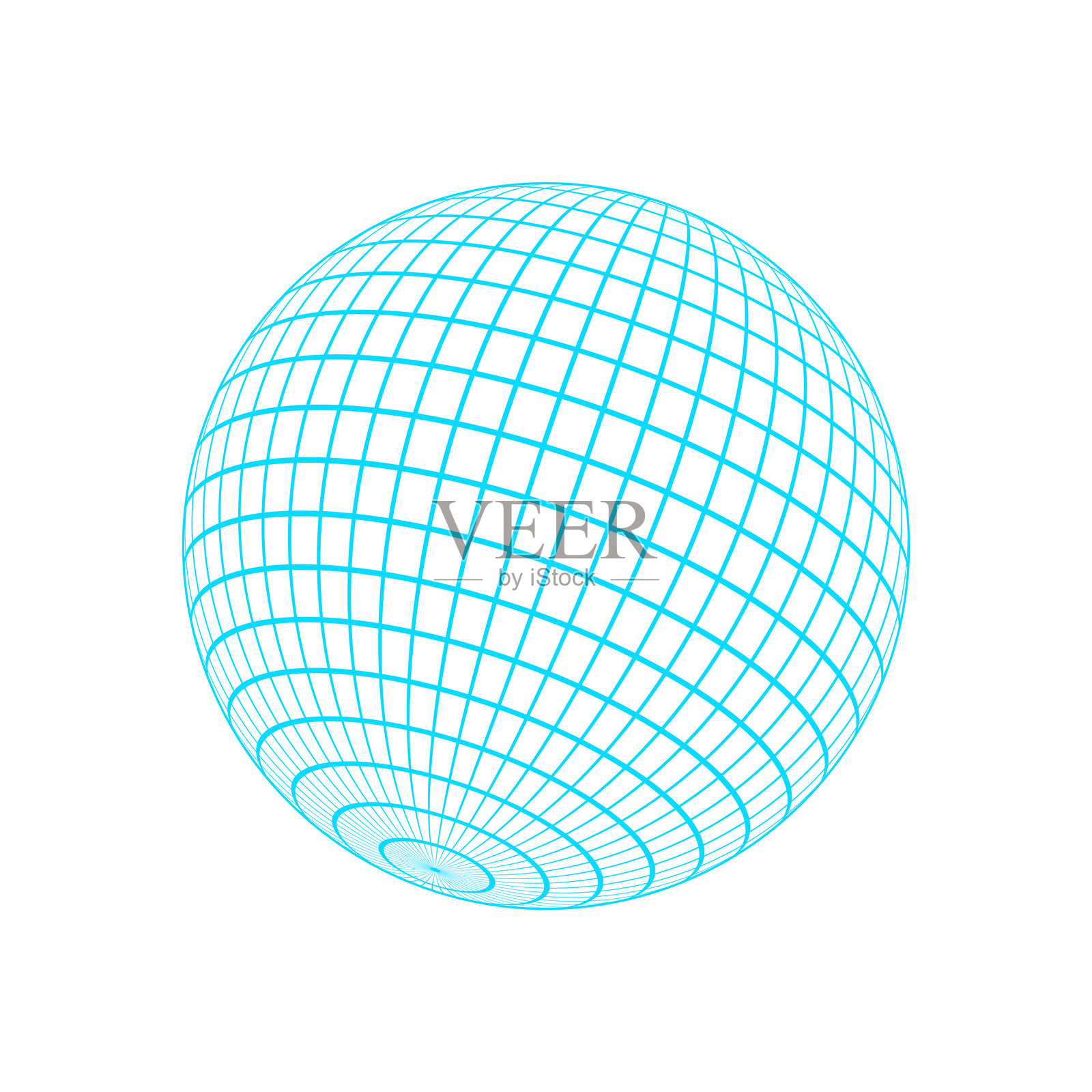 90年代残酷的3D线框球体插画图片素材