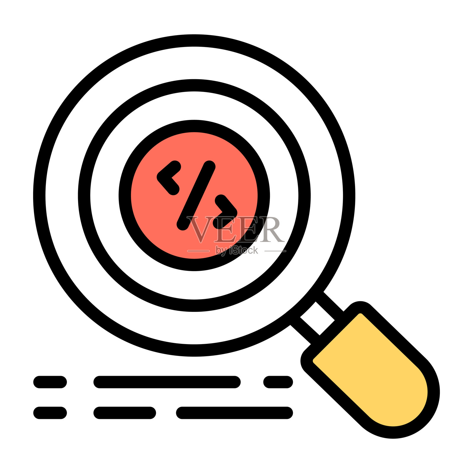 搜索编码的高级下载图标插画图片素材