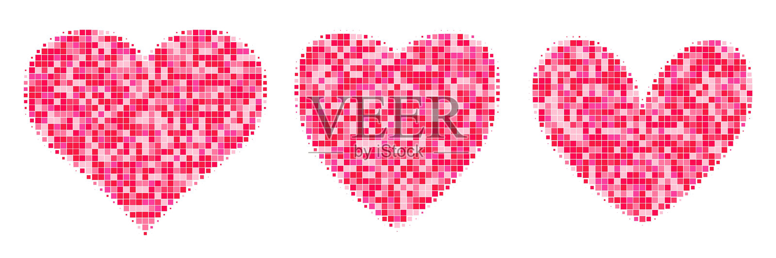 位图心形图案插画图片素材