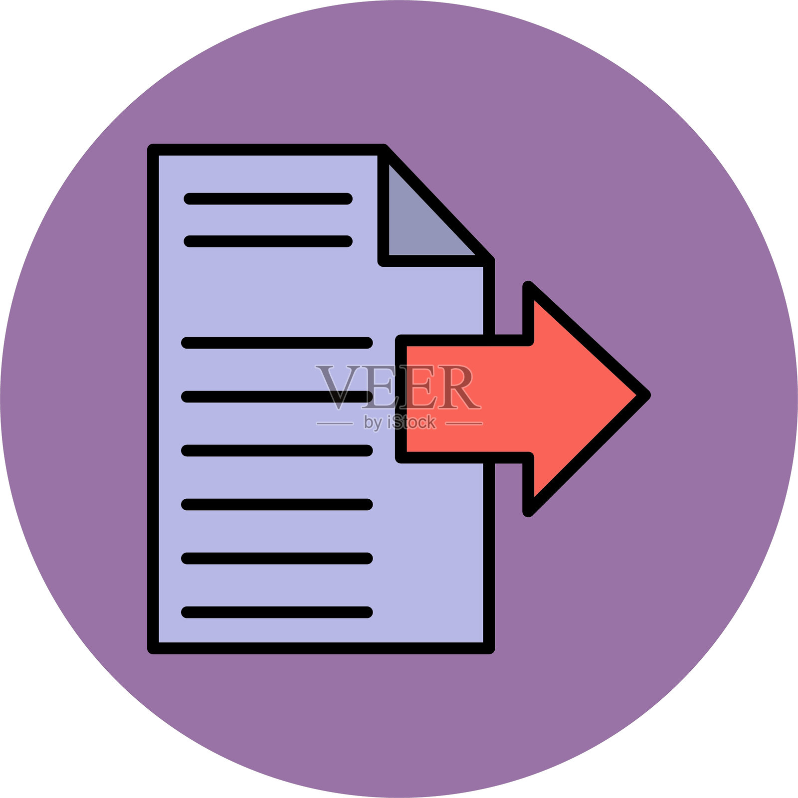 导出线条填充圆形图标插画图片素材