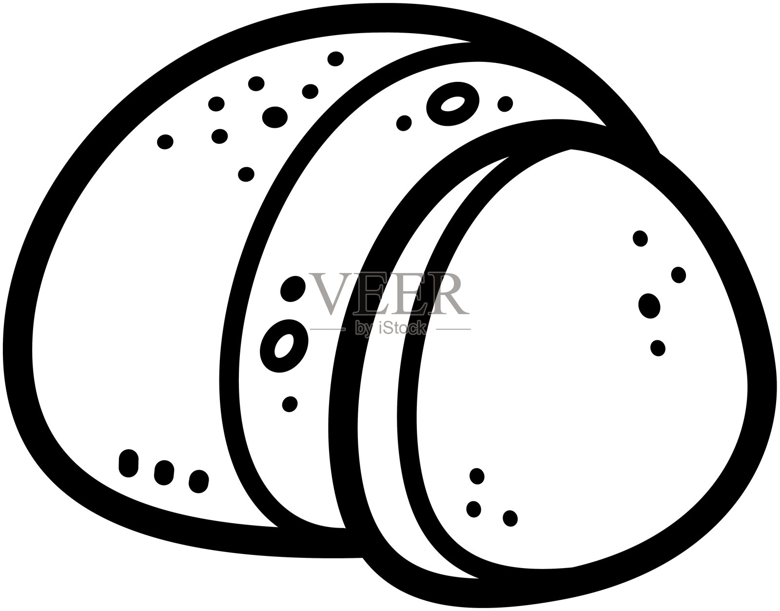 黑麦面包 - 蛋糕和烘焙图标插画图片素材