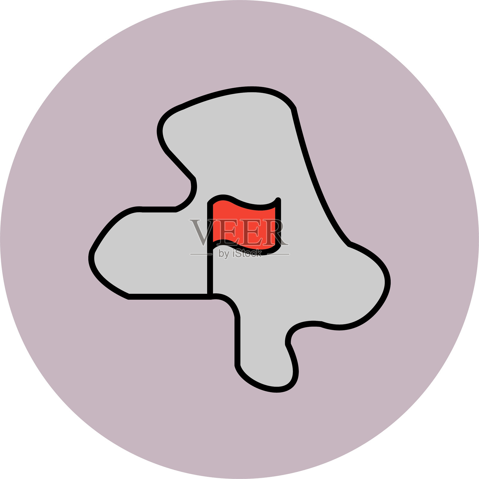 赛道线填充圆形图标插画图片素材