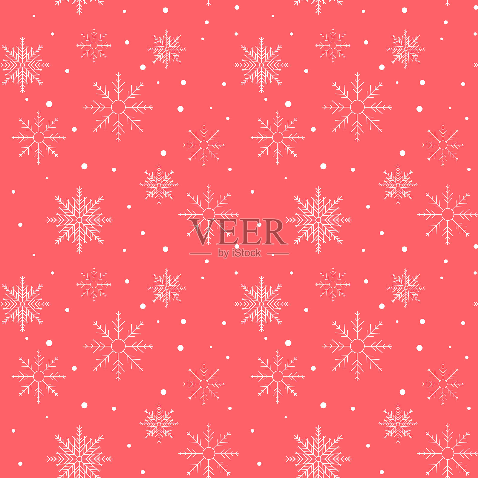 雪花无缝图案插画图片素材