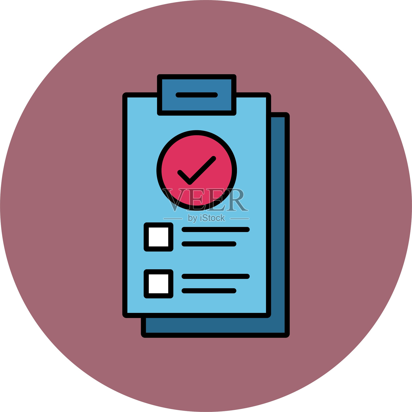 合规线填充圆形图标插画图片素材