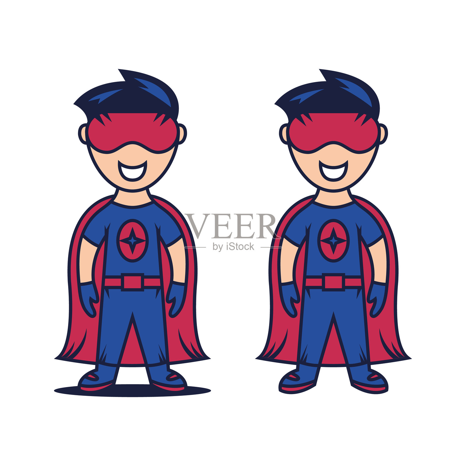 超级英雄4插画图片素材