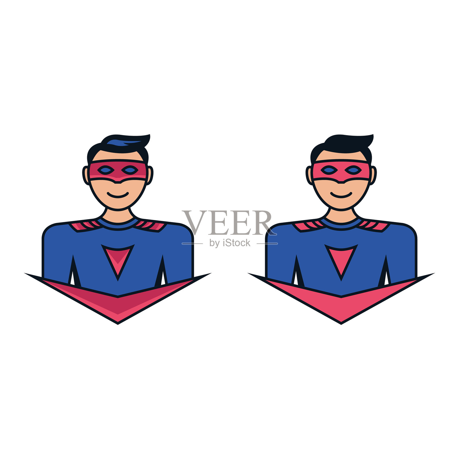 超级英雄6插画图片素材