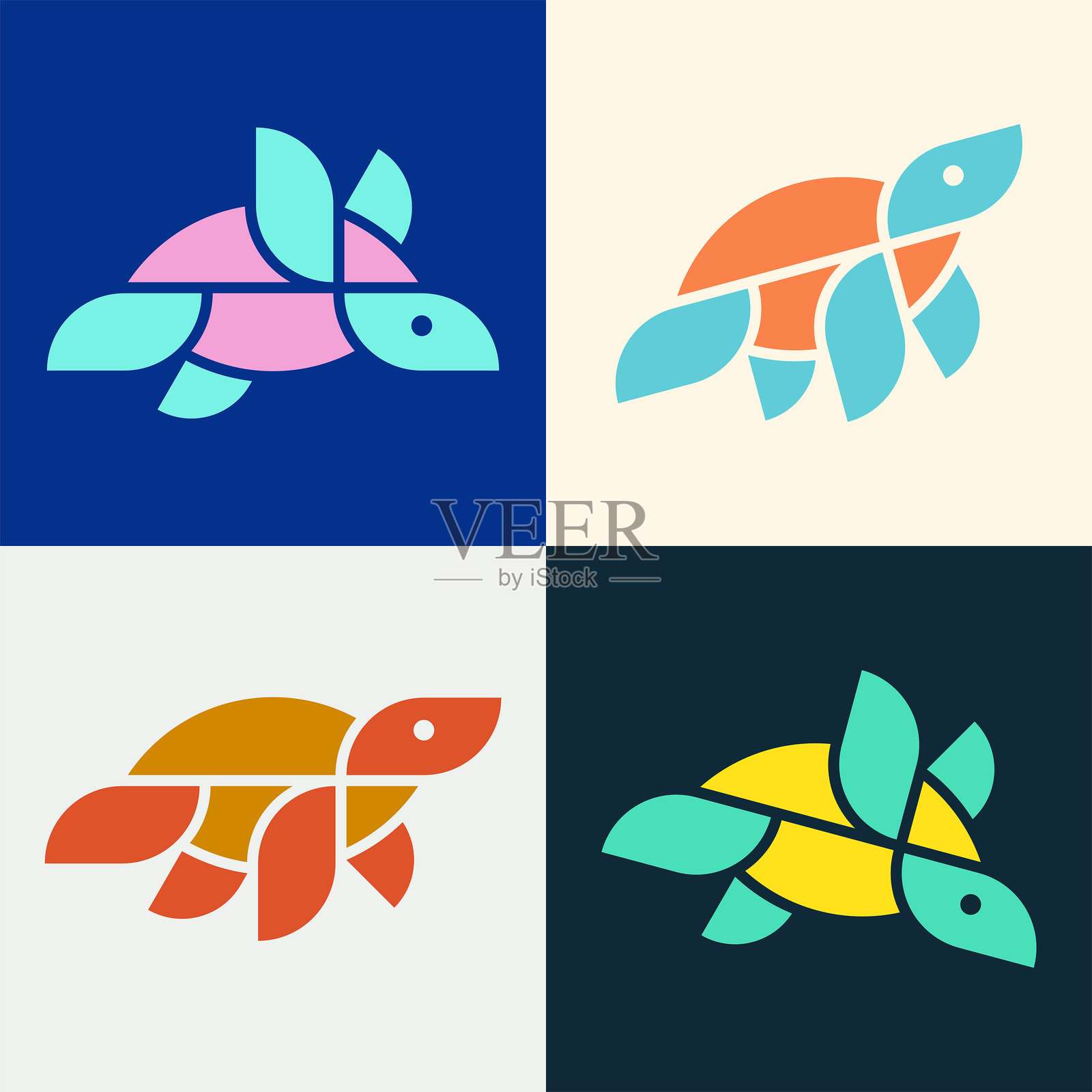 海龟图标集合插画图片素材