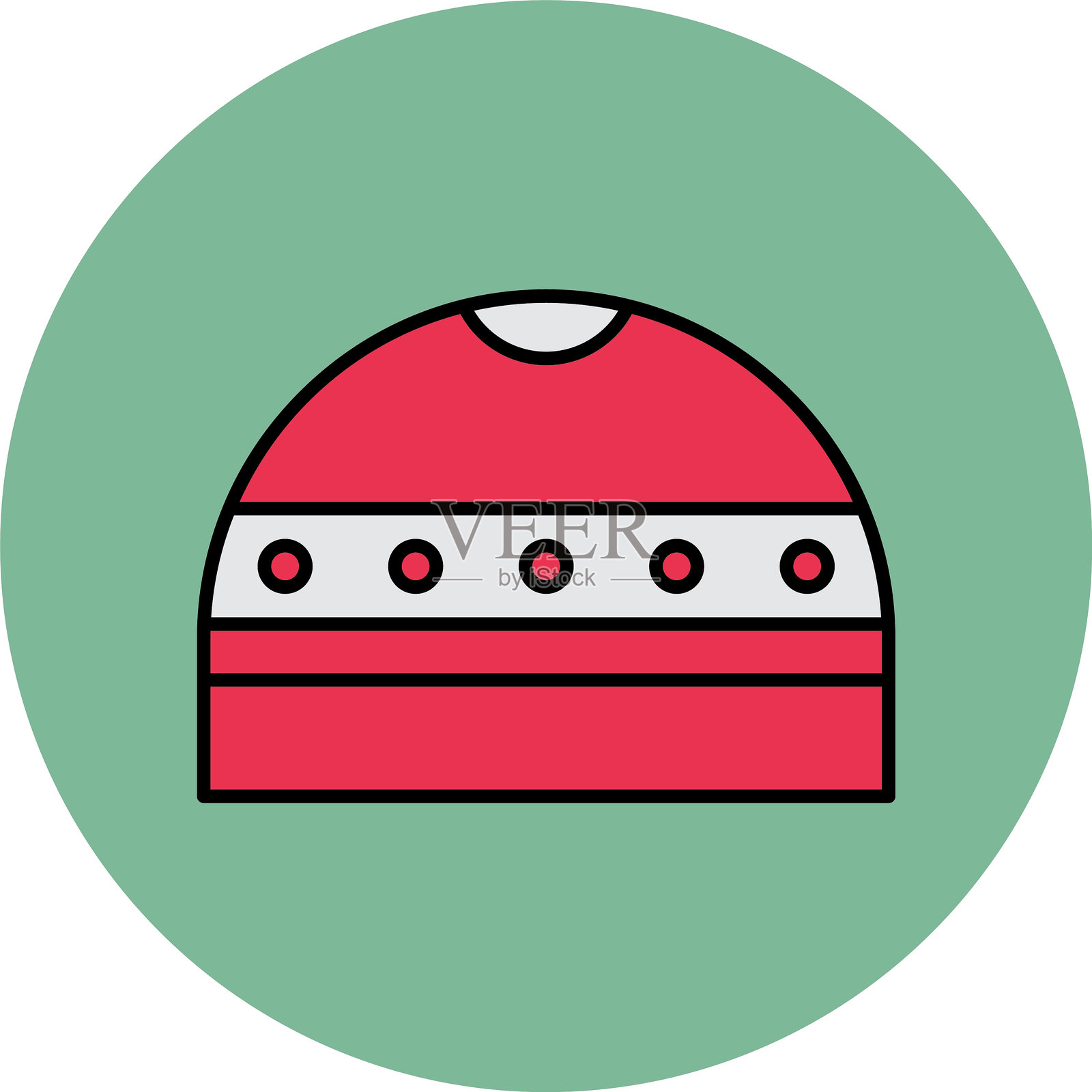 填充圆形图标插画图片素材