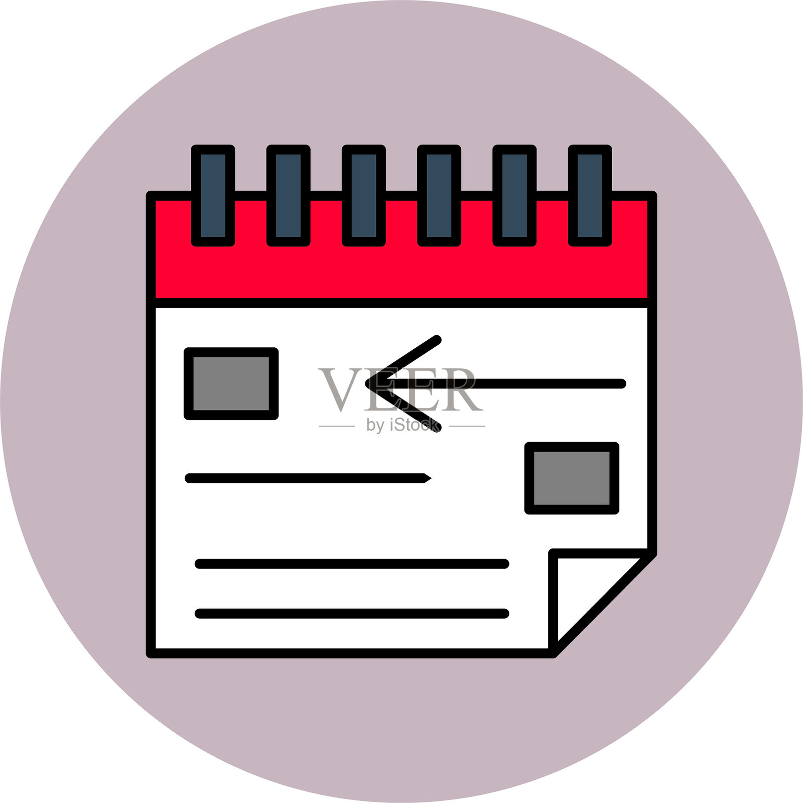 规划线填充圆形图标插画图片素材