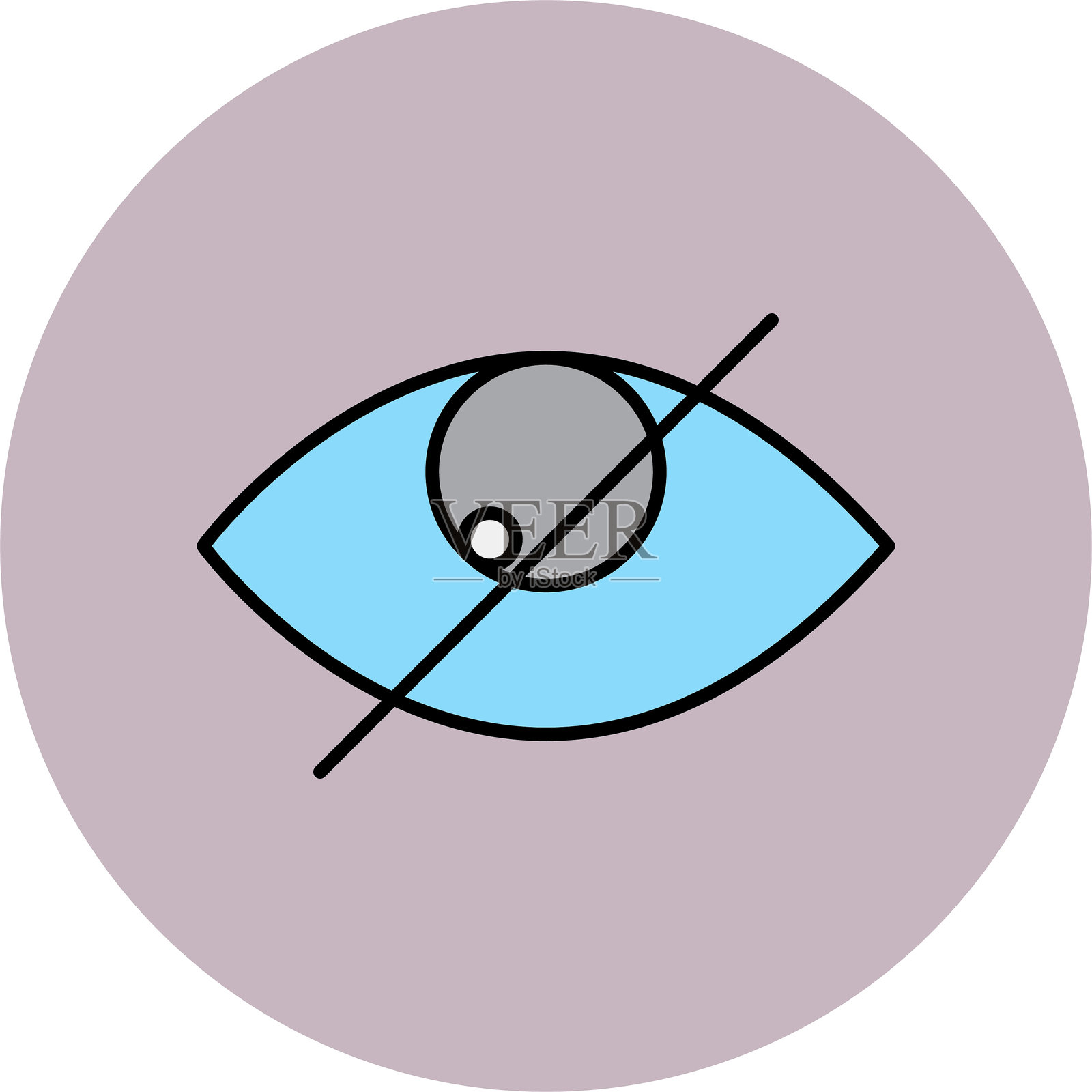 隐藏线条填充圆形图标插画图片素材