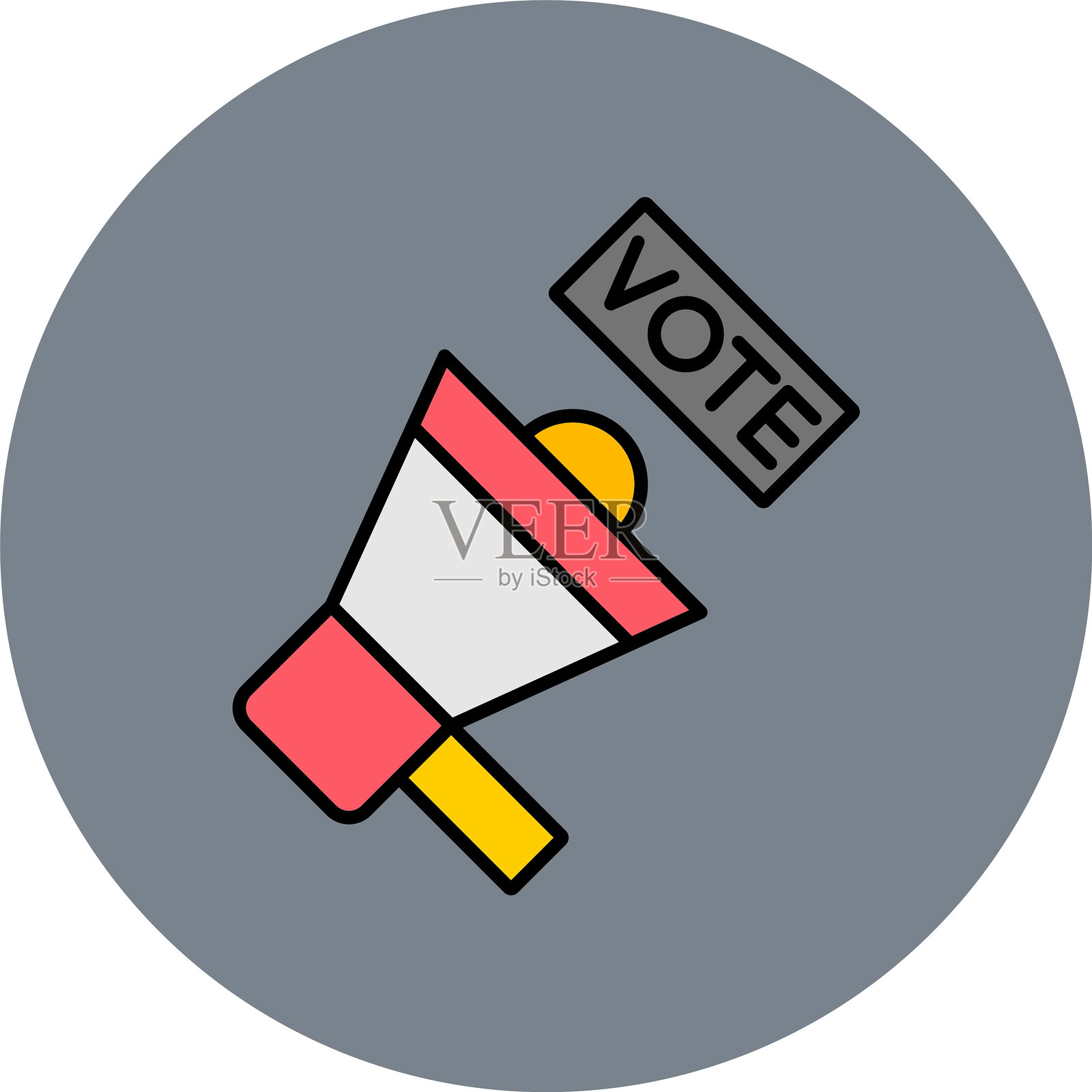 活动线填充圆形图标插画图片素材