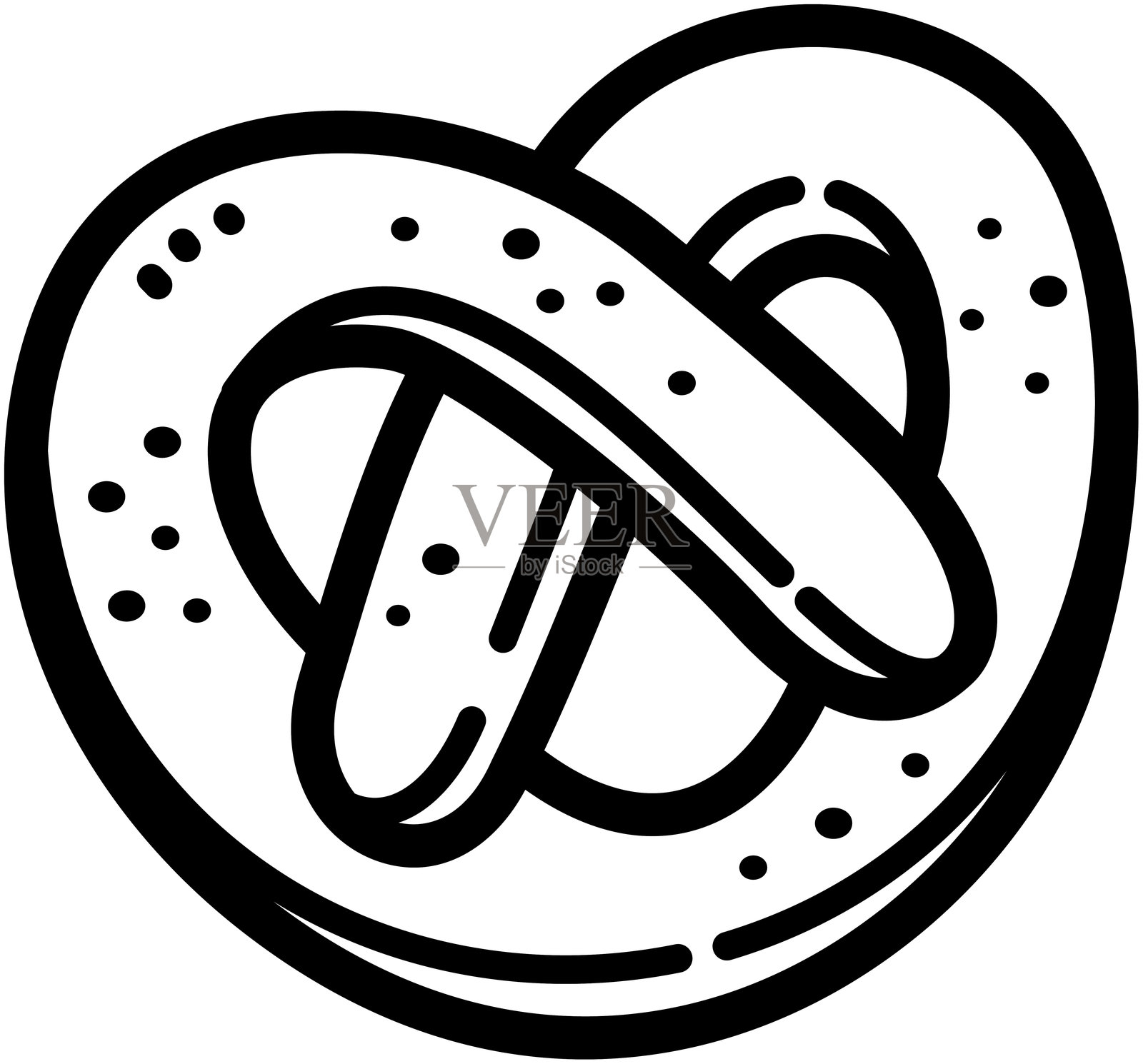 椒盐卷饼 - 蛋糕和烘焙图标插画图片素材