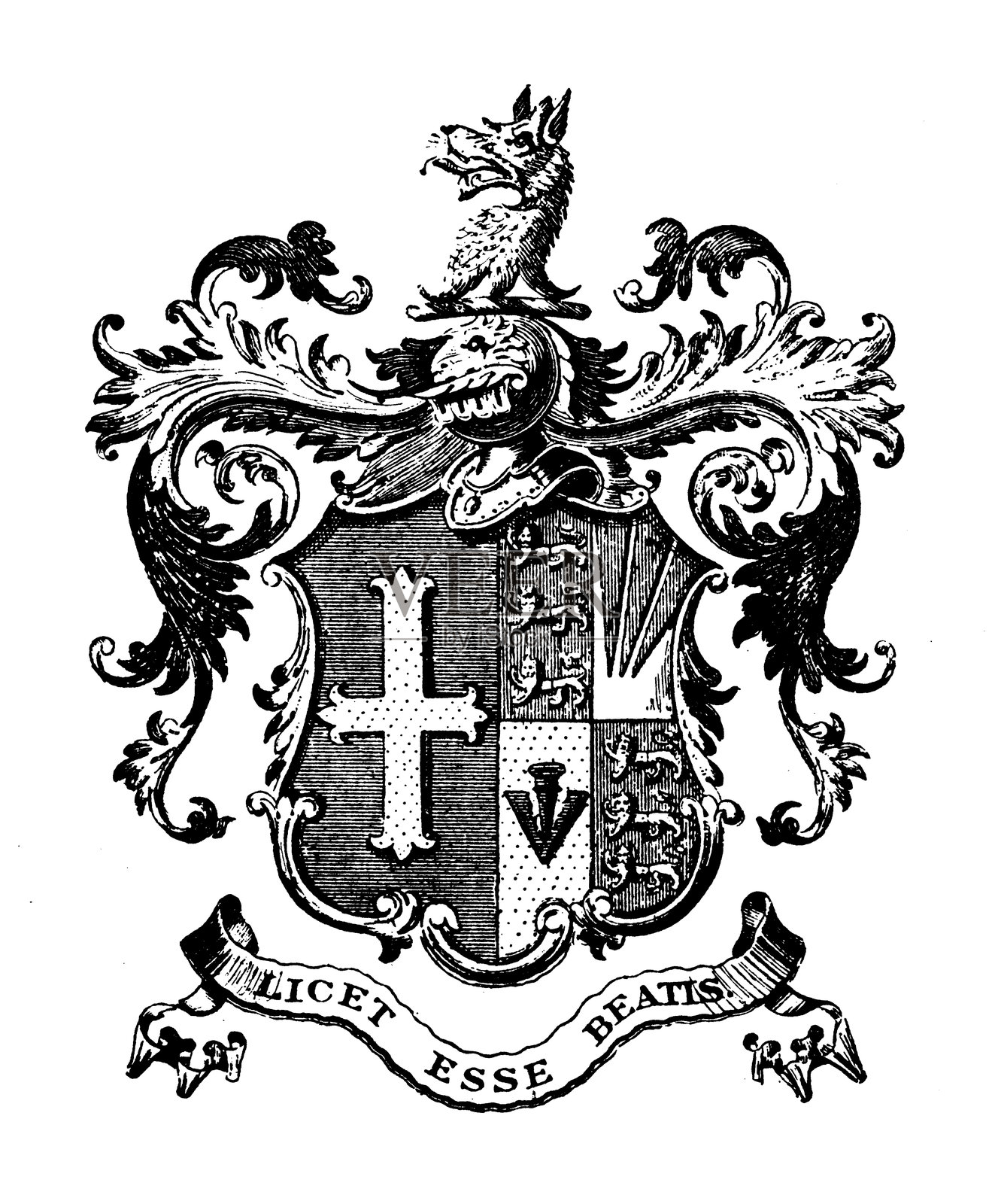 纹章徽章：查尔斯·亚瑟·马丹·沃德照片摄影图片