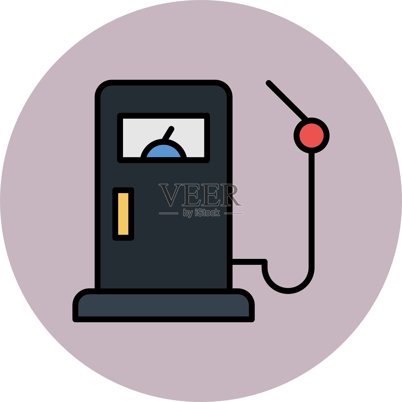 燃油管道填充圆形图标插画图片素材