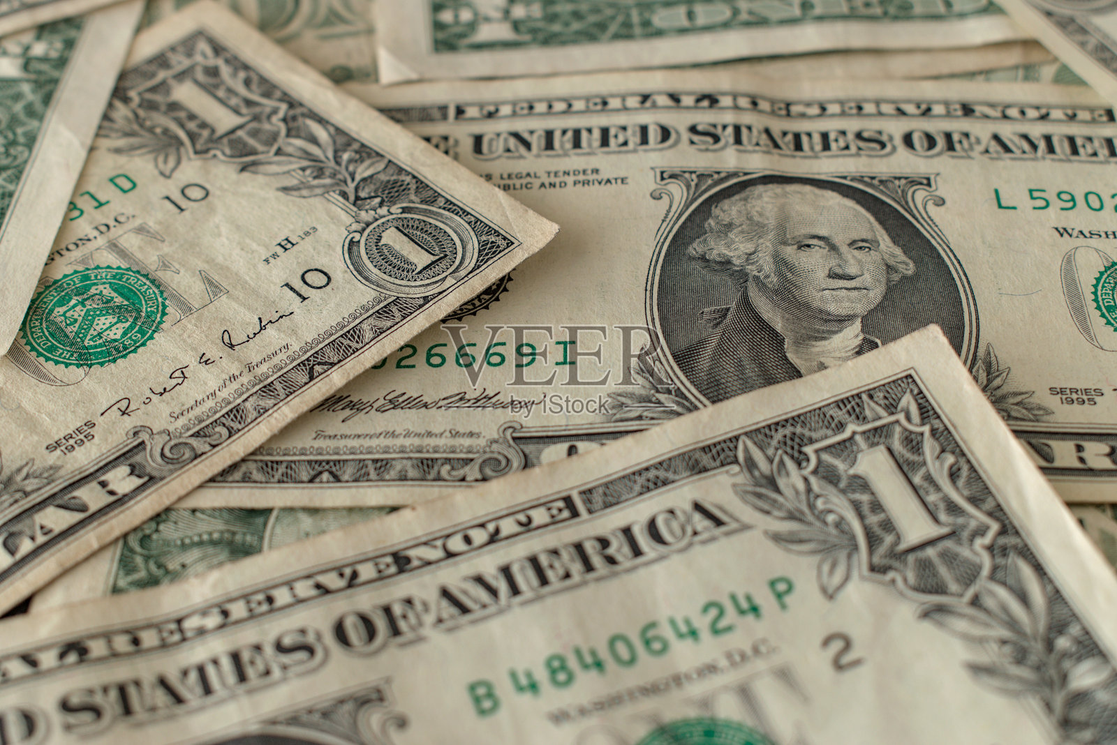 一美元钞票背景照片摄影图片