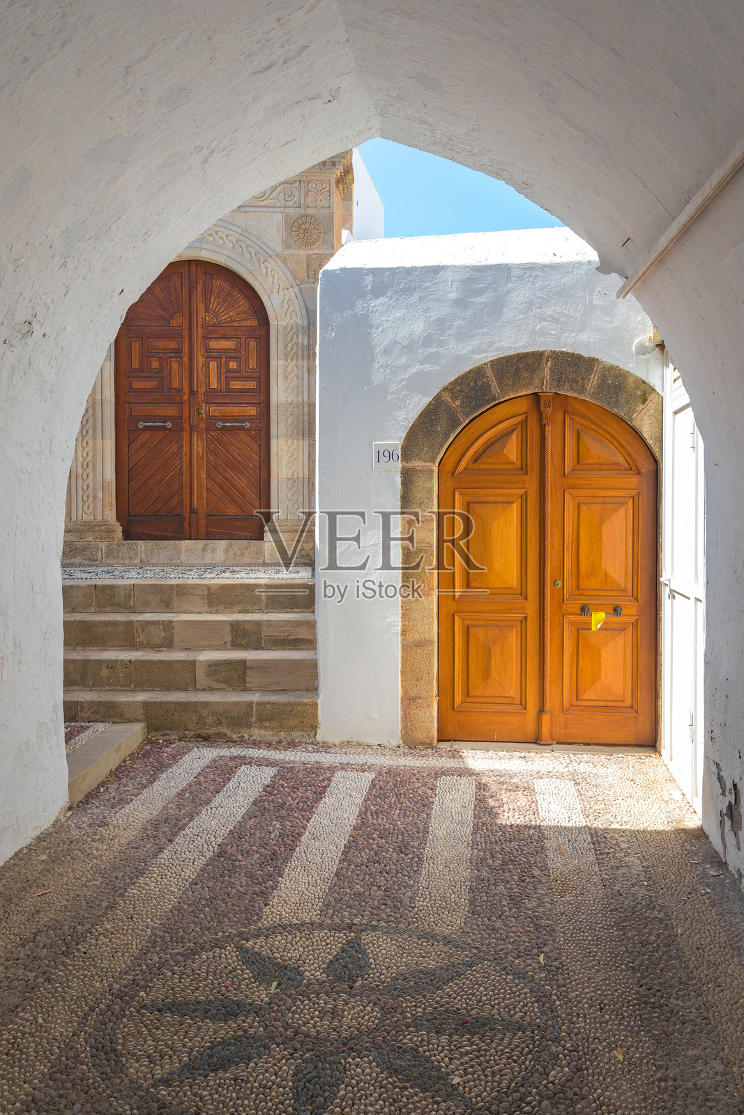 历史中心街道的景观。照片摄影图片