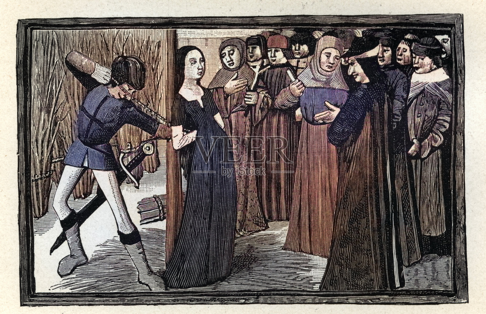 贞德之死，处决，被火刑处死照片摄影图片