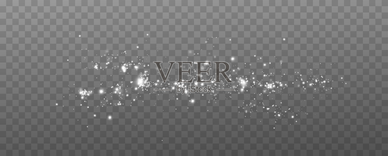 白光照亮尘埃。圣诞节闪烁的光芒叠加效果。带有闪光颗粒的光效。发光的散景灯光背景。插画图片素材