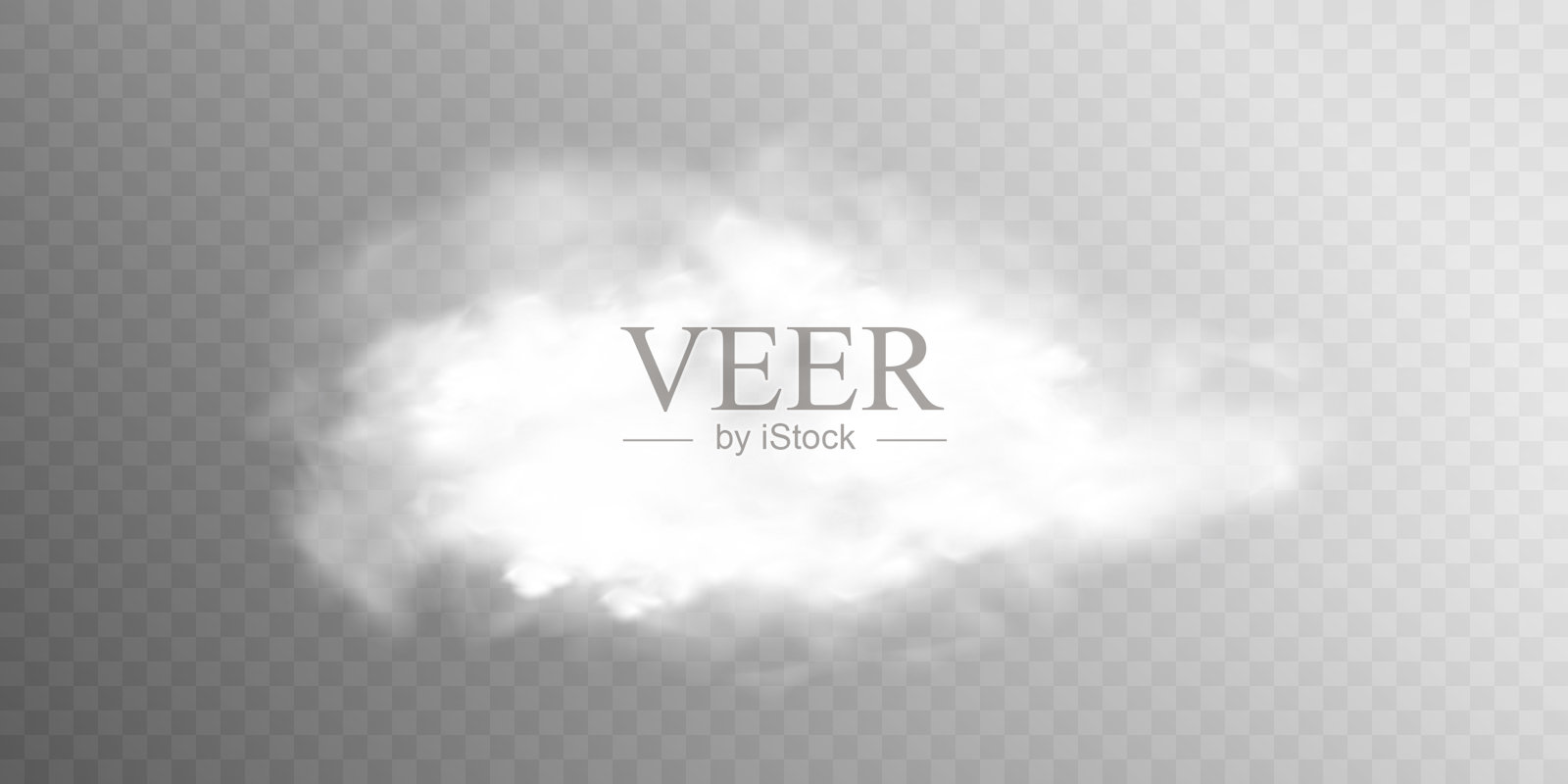 雾或烟雾隔离透明特效。白色矢量云雾，雾气或烟雾背景。矢量插图插画图片素材