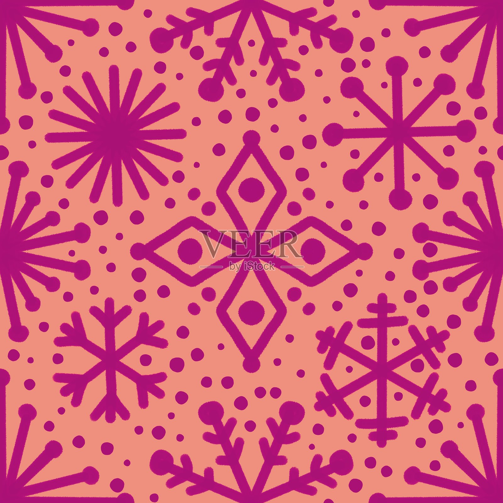 冬季圣诞无缝雪花图案用于包装纸照片摄影图片