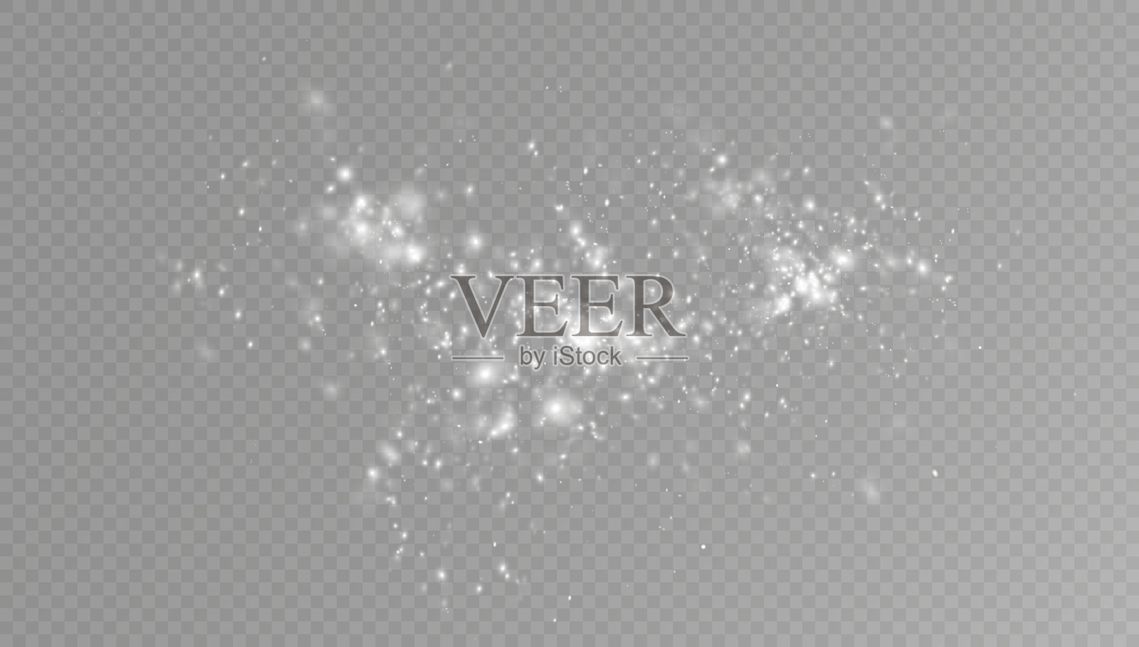 白光照亮尘埃。圣诞节闪烁的光芒叠加效果。带有闪光颗粒的光效。发光的散景灯光背景。插画图片素材