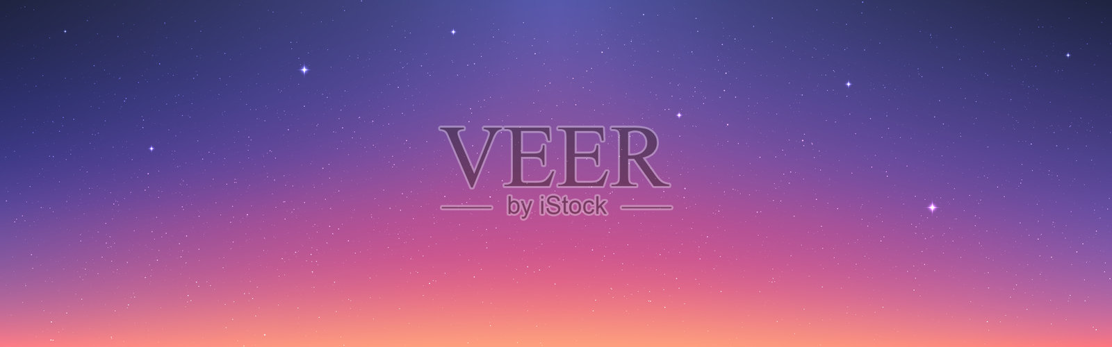 星空背景。夜晚星尘壁纸。宽广的日落与星星。适合网站或海报的美丽宇宙纹理。带有星空效果的幻想渐变。矢量插图。插画图片素材