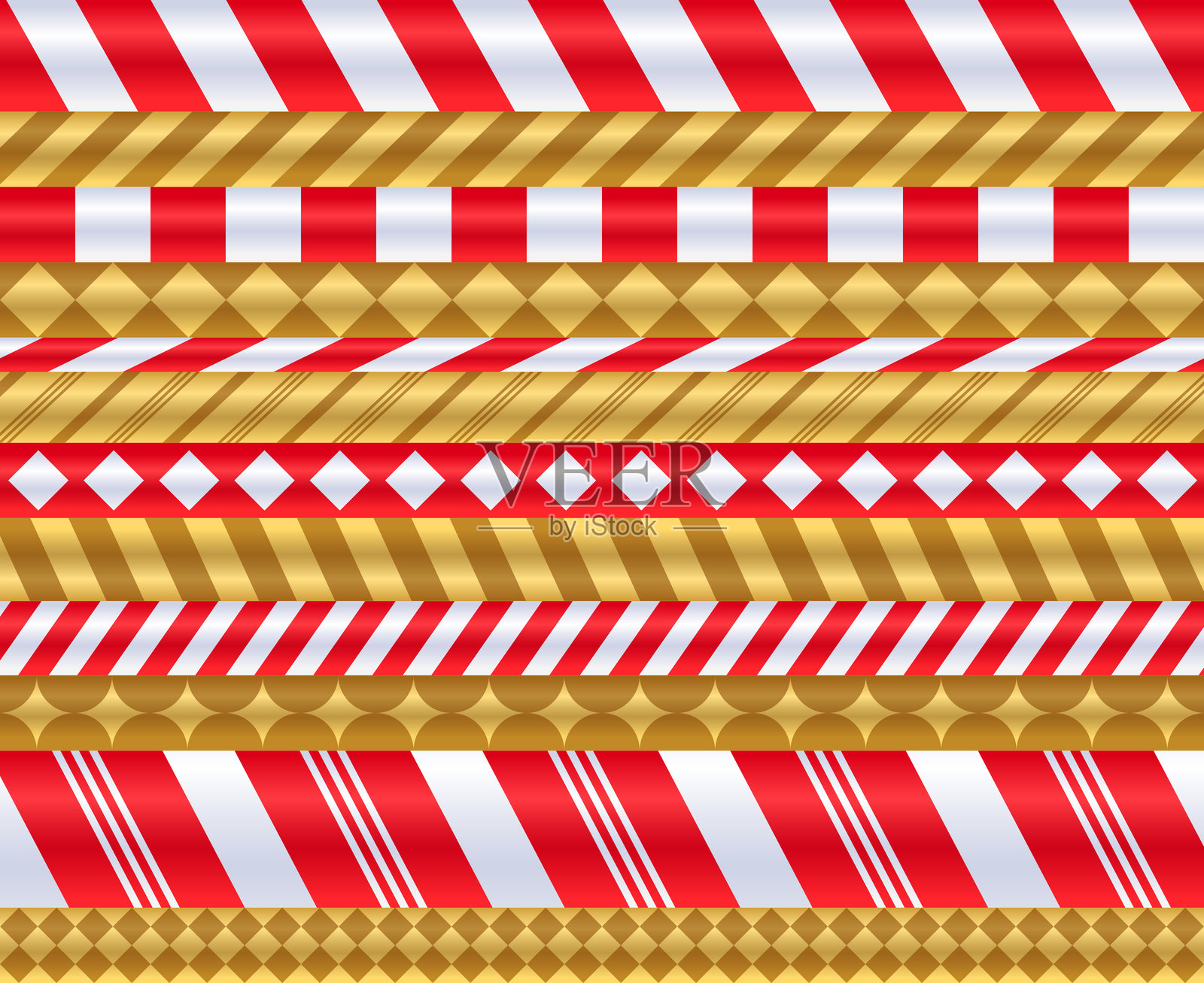 圣诞节假日图案层次插画图片素材