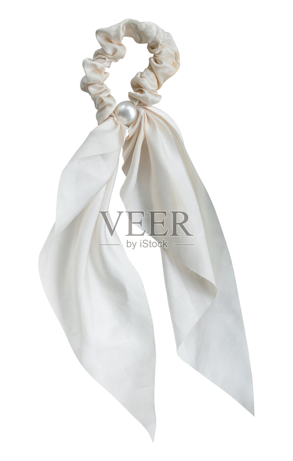 白色背景上的发圈，带有抠图路径照片摄影图片