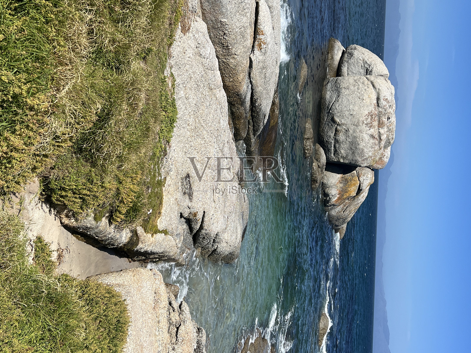 南非西开普省的卵石海滩照片摄影图片