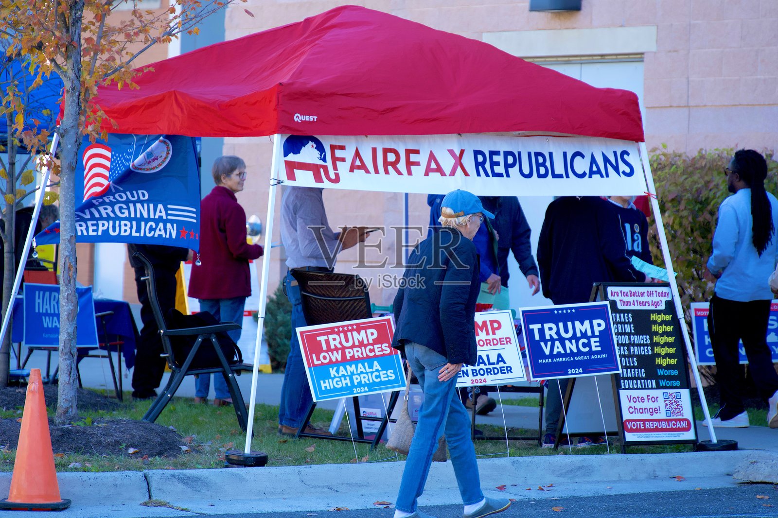 弗吉尼亚州费尔法克斯县提前投票地点照片摄影图片