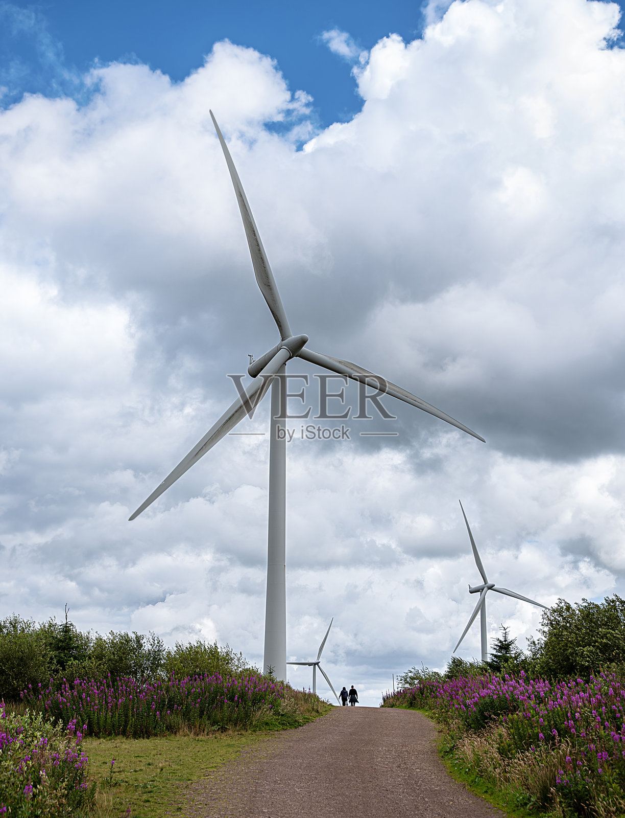 田野上的风力发电机摄影照片摄影图片