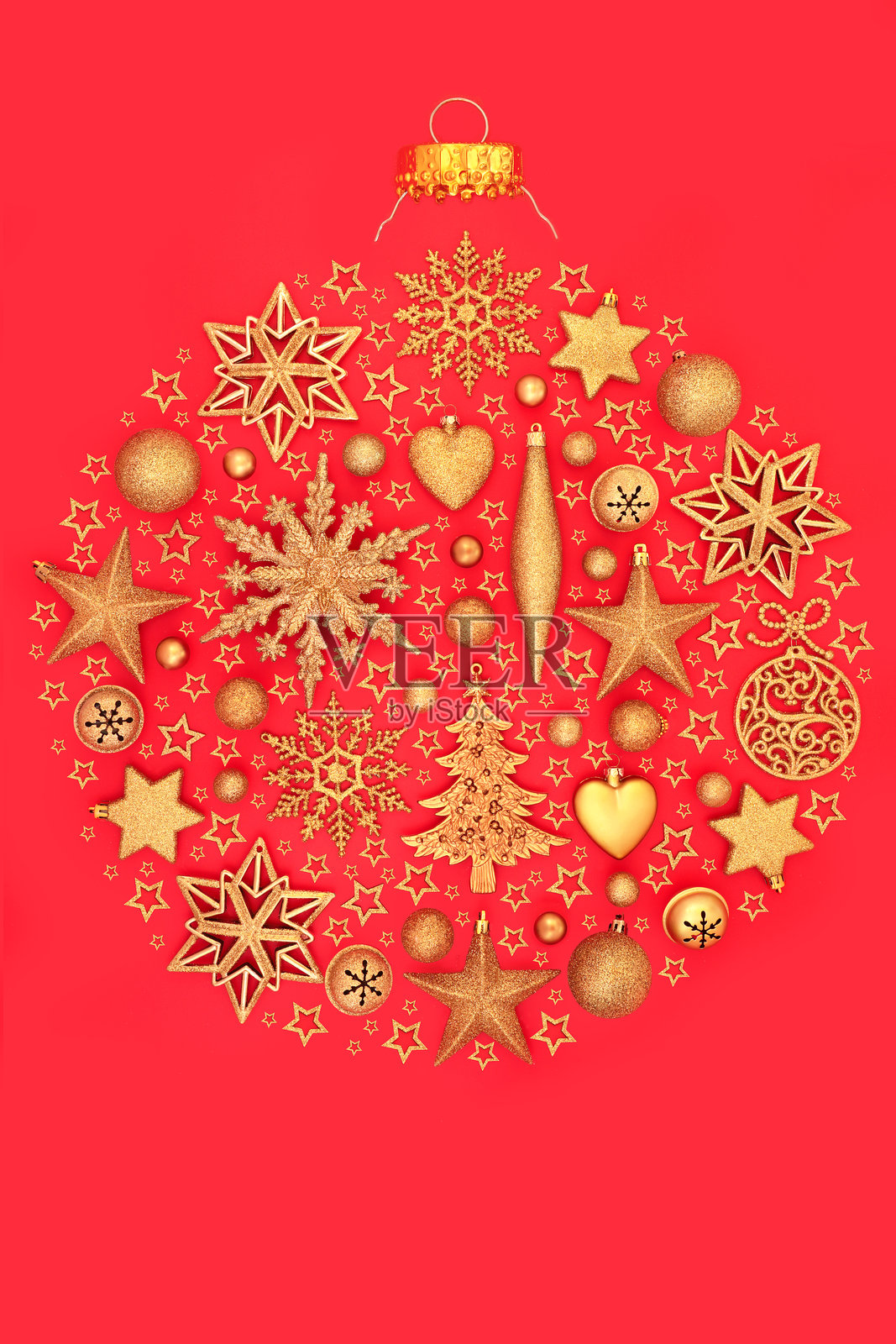 幻想圣诞球形树饰照片摄影图片