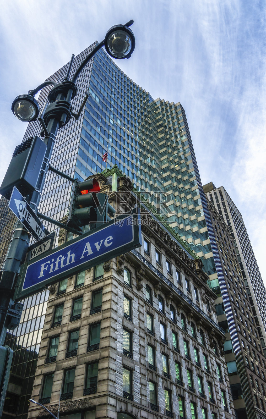 纽约市曼哈顿第五大道的典型标志照片摄影图片