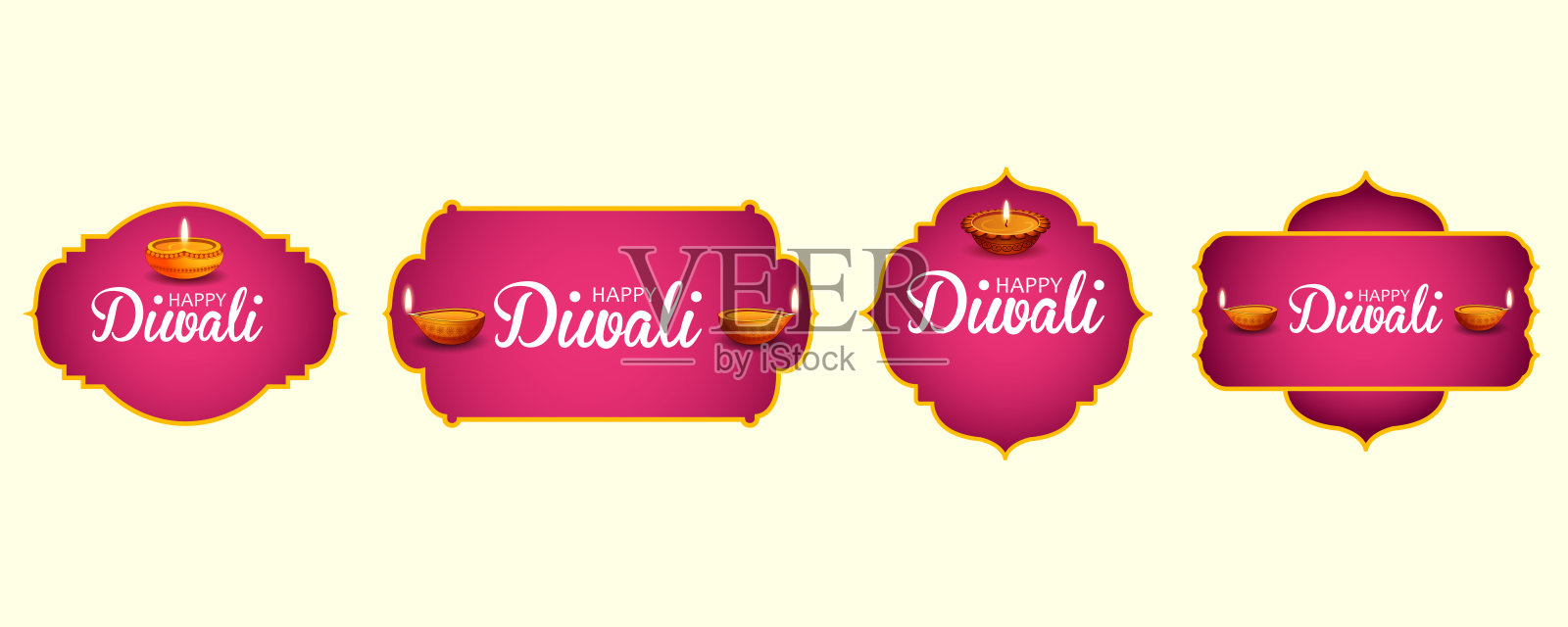 印度光明节的快乐排灯节假日背景插画图片素材