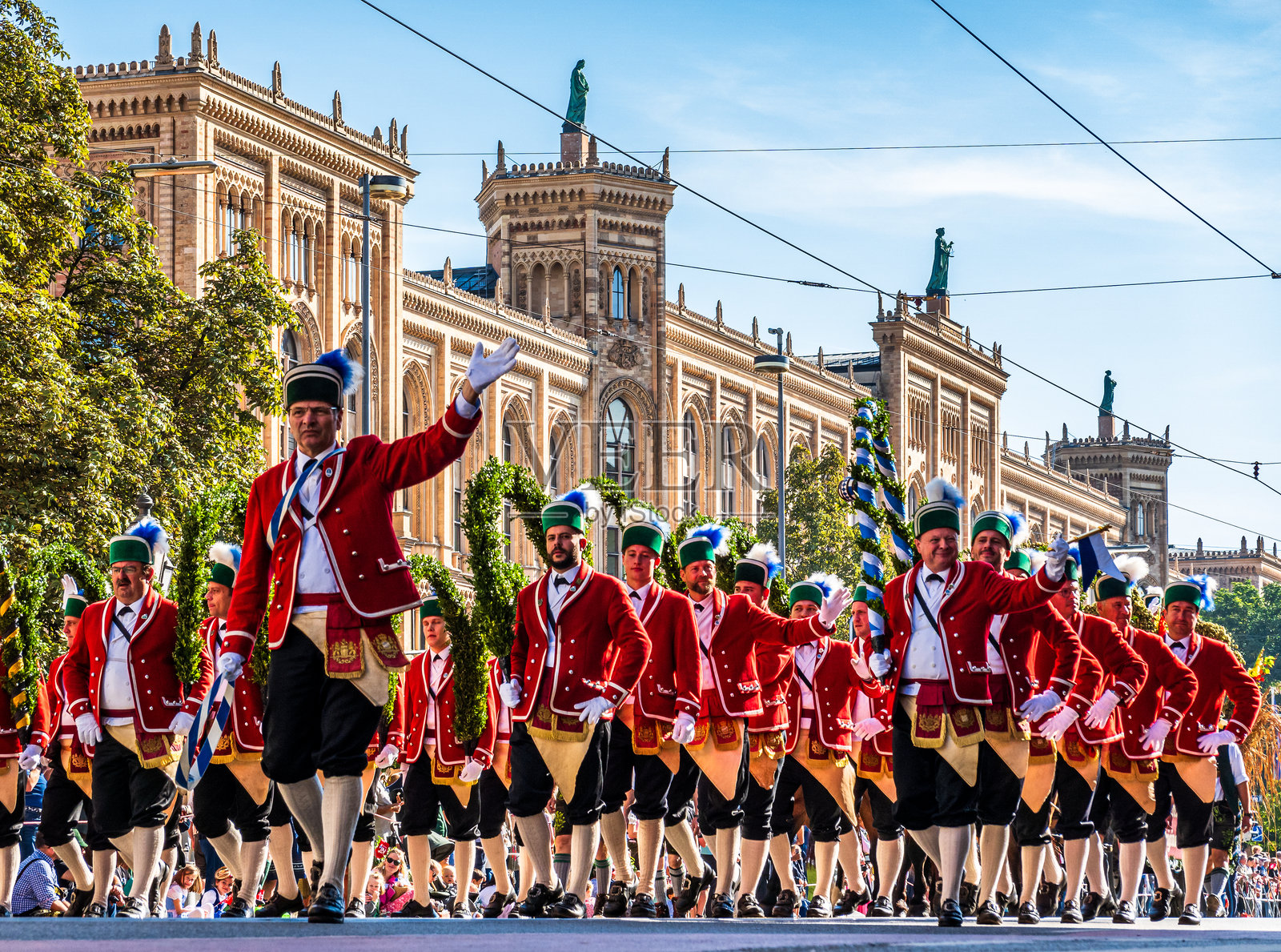 慕尼黑啤酒节开幕游行照片摄影图片