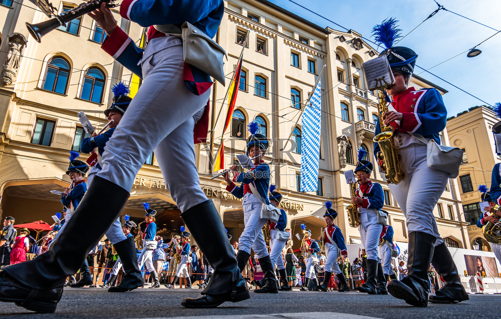 慕尼黑啤酒节开幕游行照片摄影图片