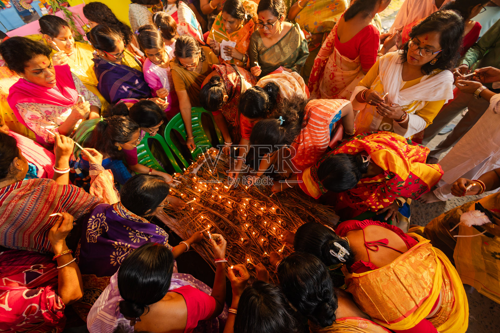 加尔各答杜尔加庙的桑迪普贾仪式照片系列照片摄影图片