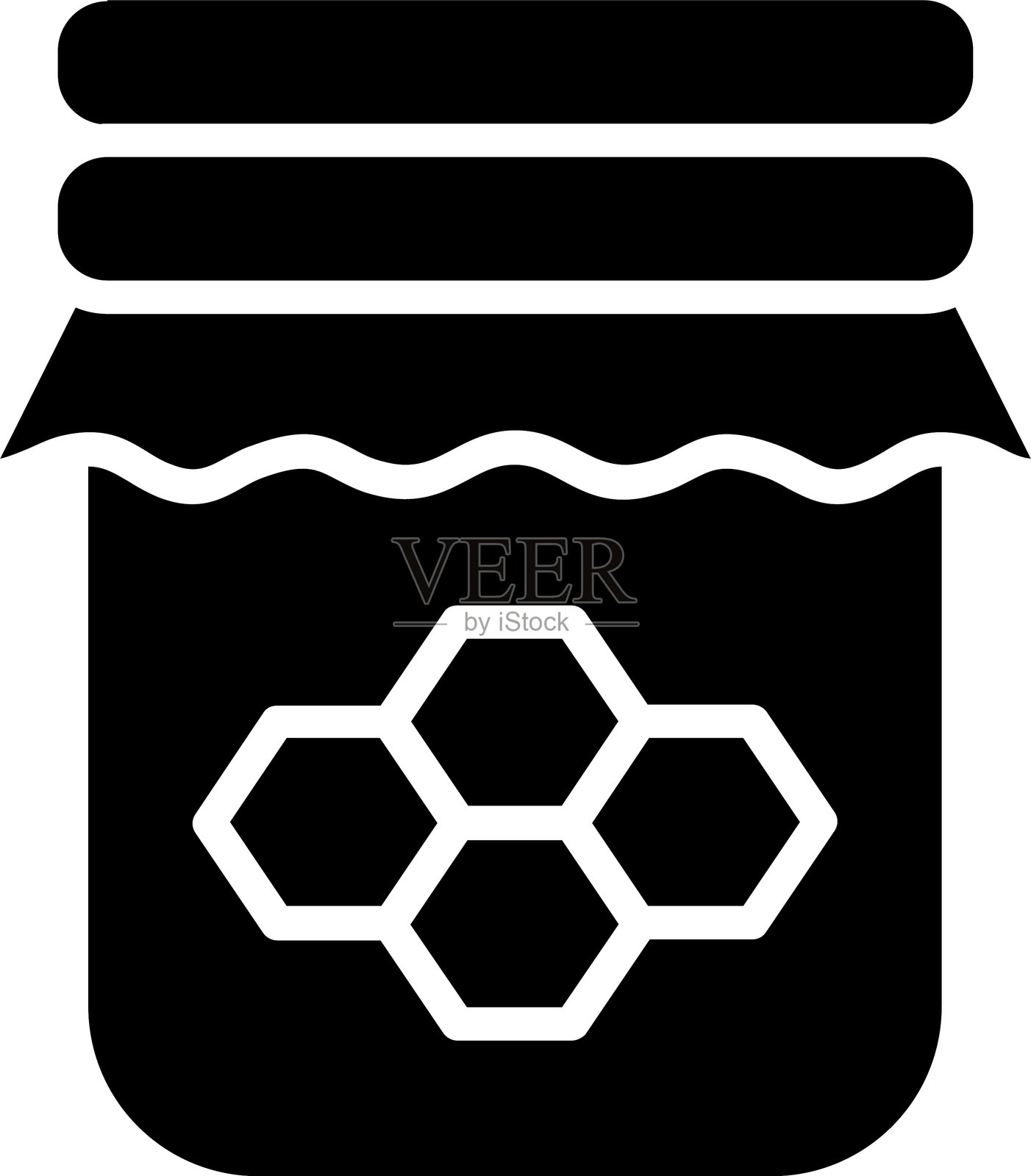 蜂蜜罐图标设计插画图片素材