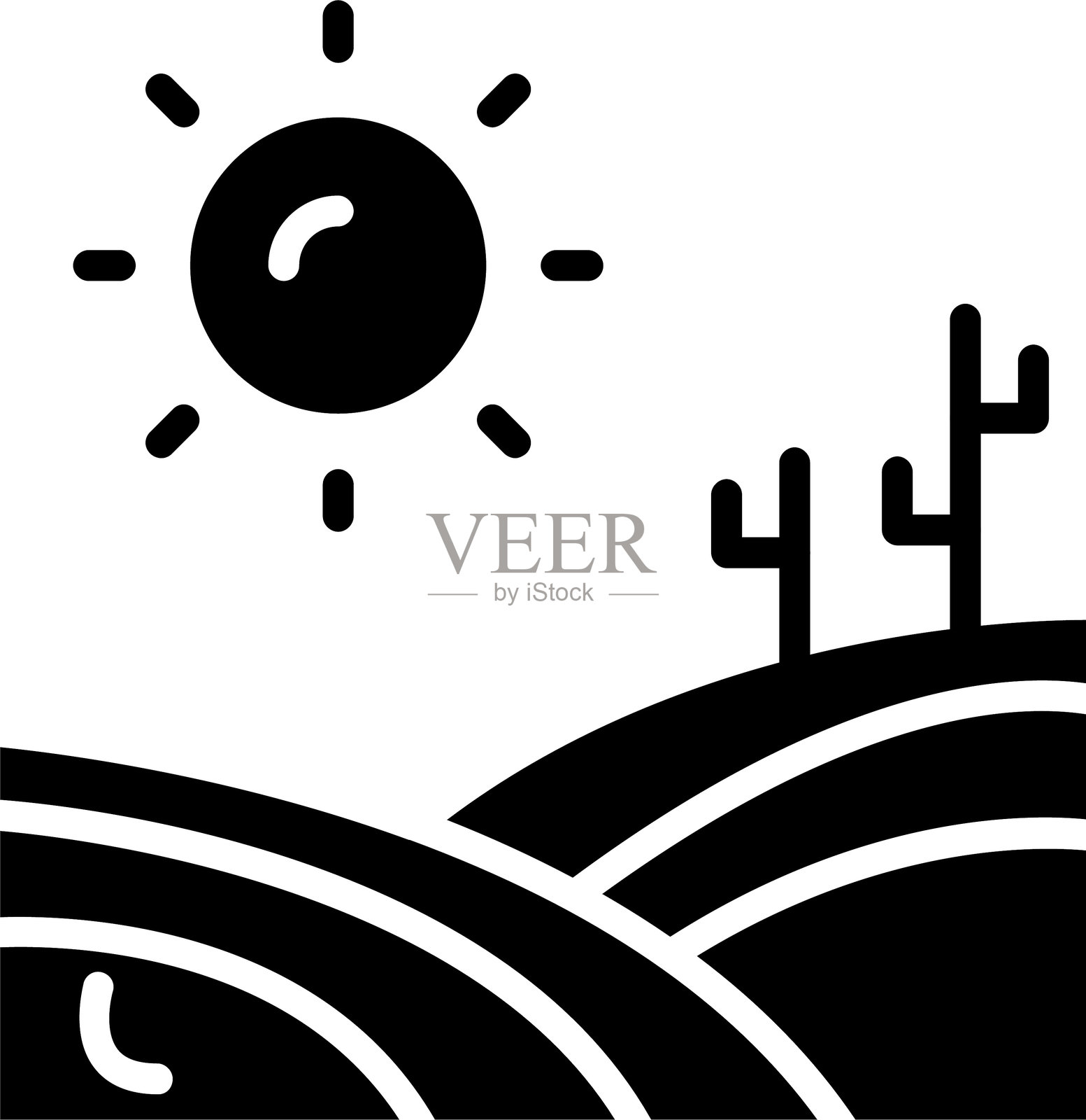 沙漠图标设计插画图片素材