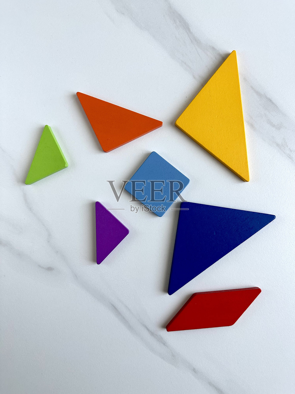 七片拼图的唐图游戏拼图照片摄影图片