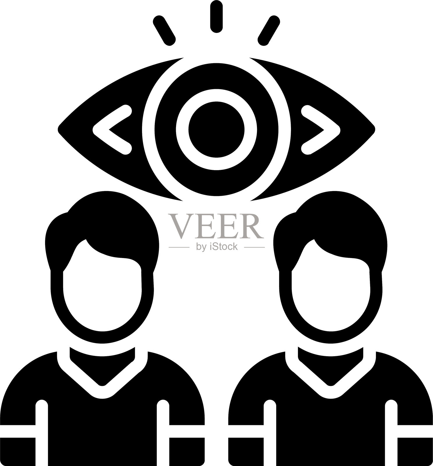 监督图标设计插画图片素材