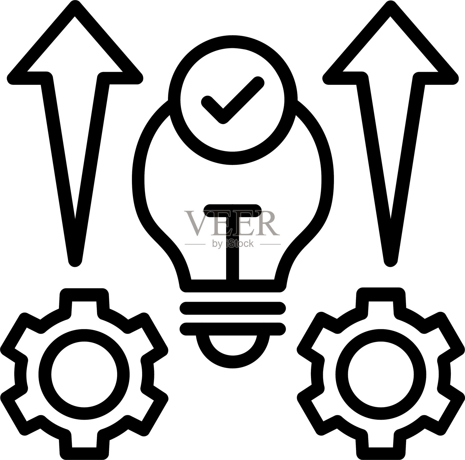 知识发展线条图标设计插画图片素材