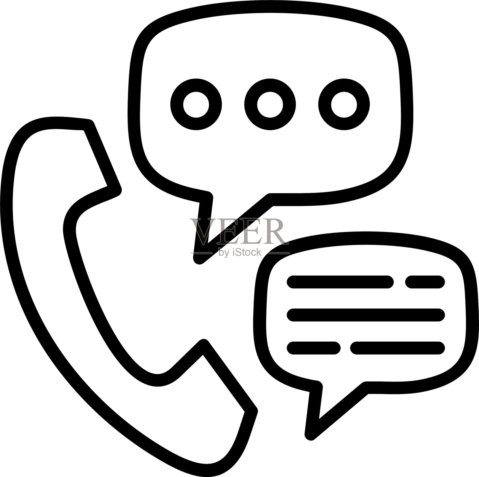 电话线图标设计插画图片素材