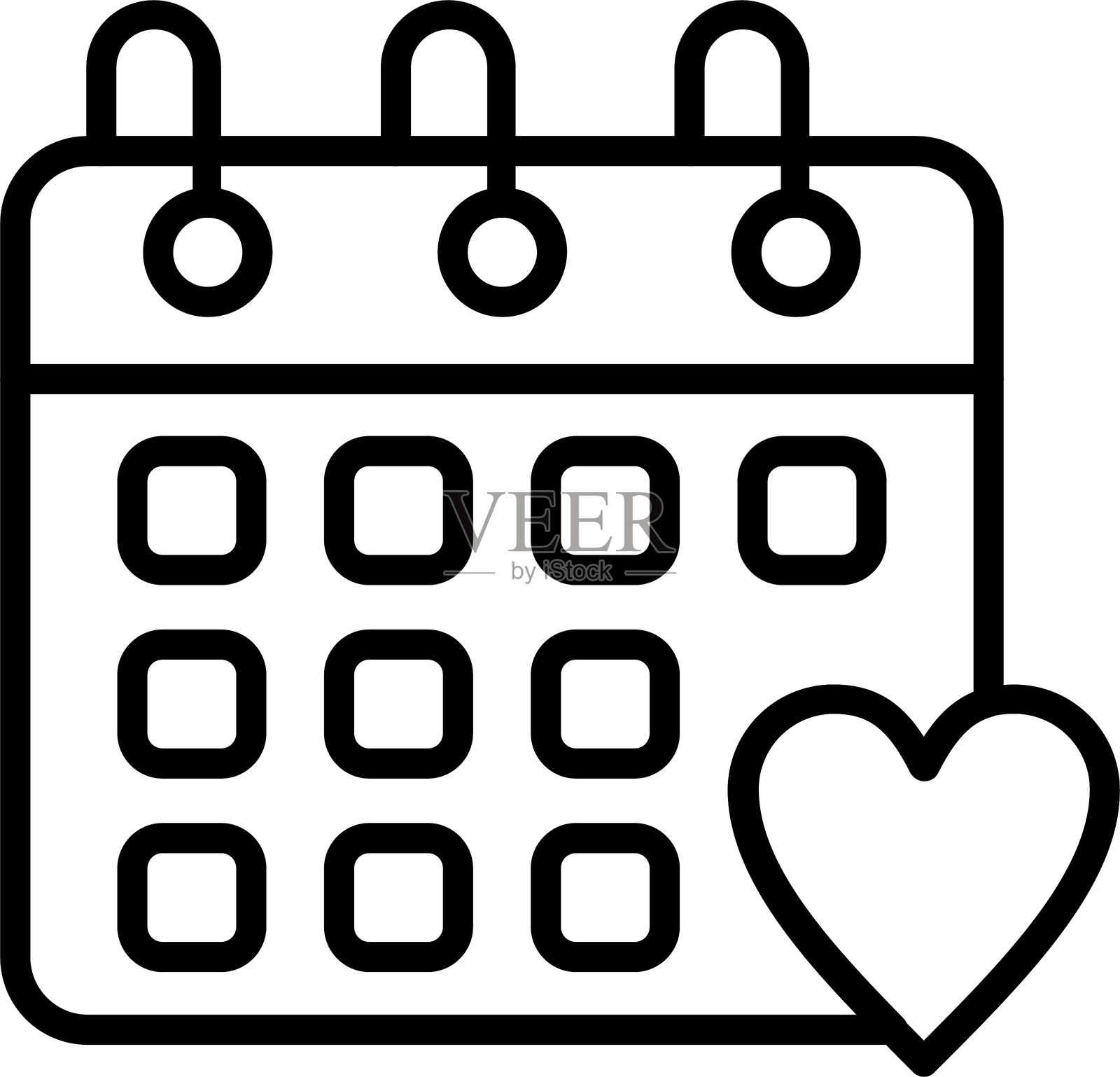 健康线条图标设计插画图片素材