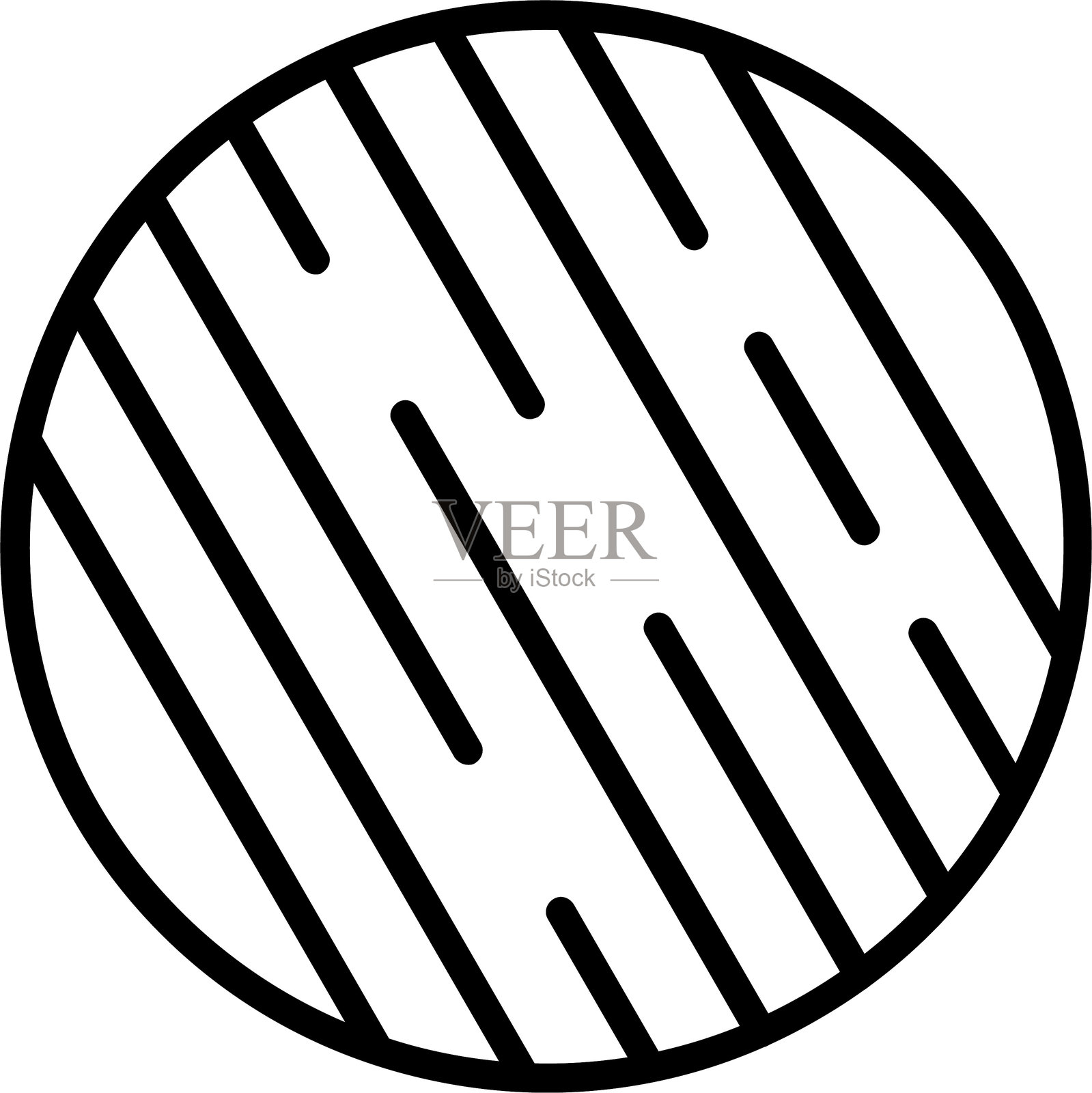 天王星线条图标设计插画图片素材