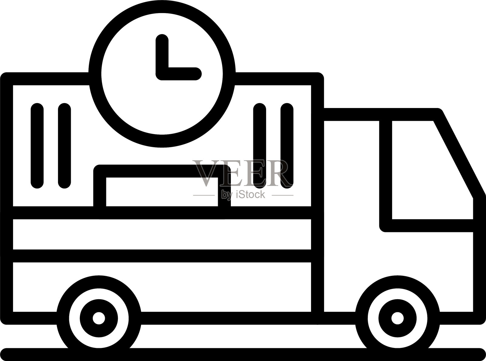 快递服务线条图标设计插画图片素材