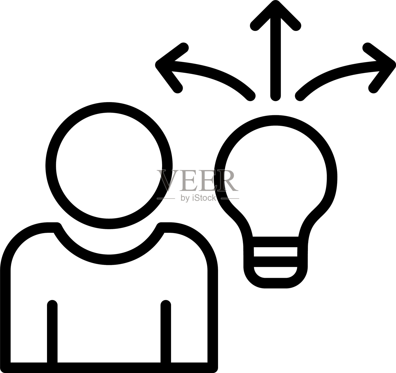 不确定性线条图标设计插画图片素材