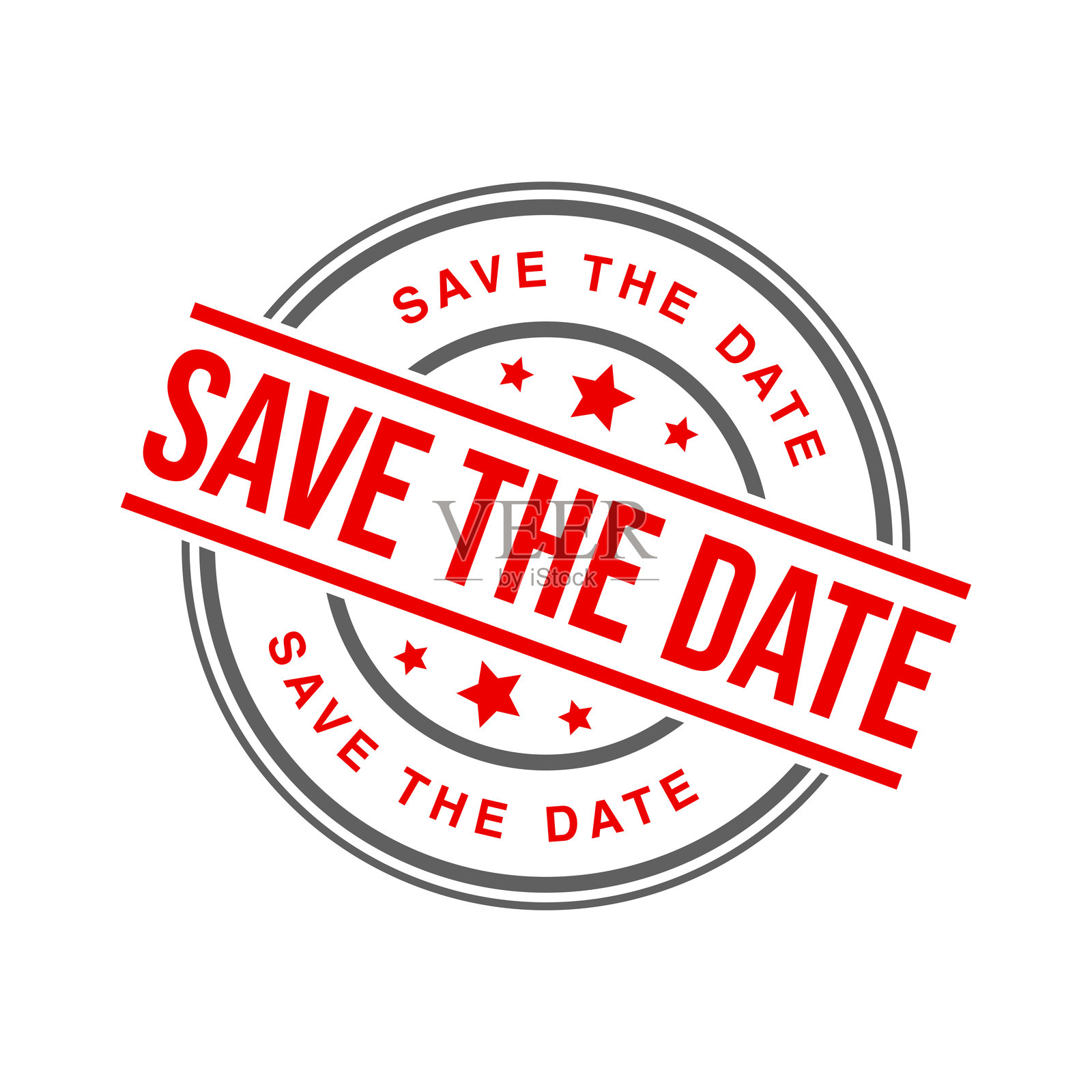 保存日期信件橡皮图章模板插画图片素材