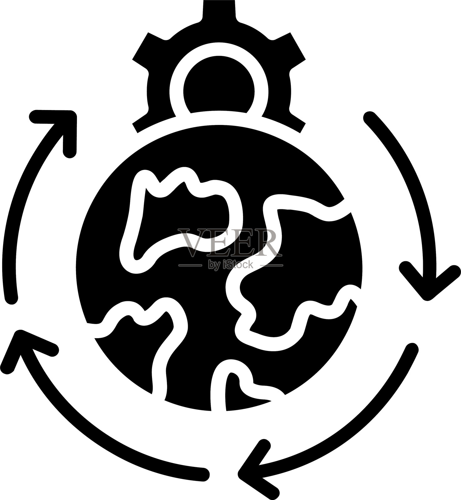 图标设计中的图形符号处理插画图片素材